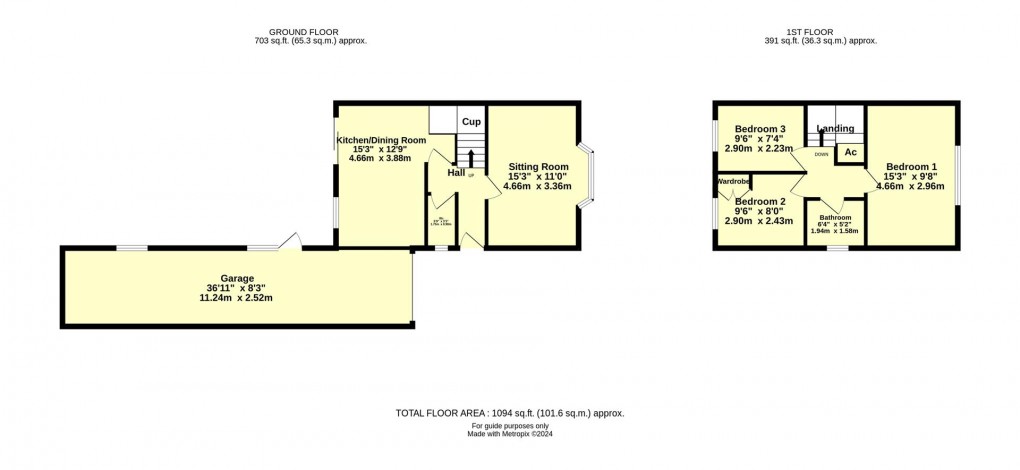 Floorplan for Pippins Field, Uffculme, Cullompton