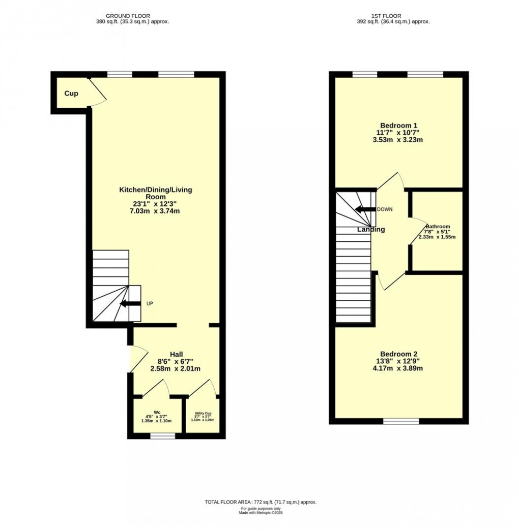 Floorplan for St Andrews Lodge, The New Cut, Cullompton