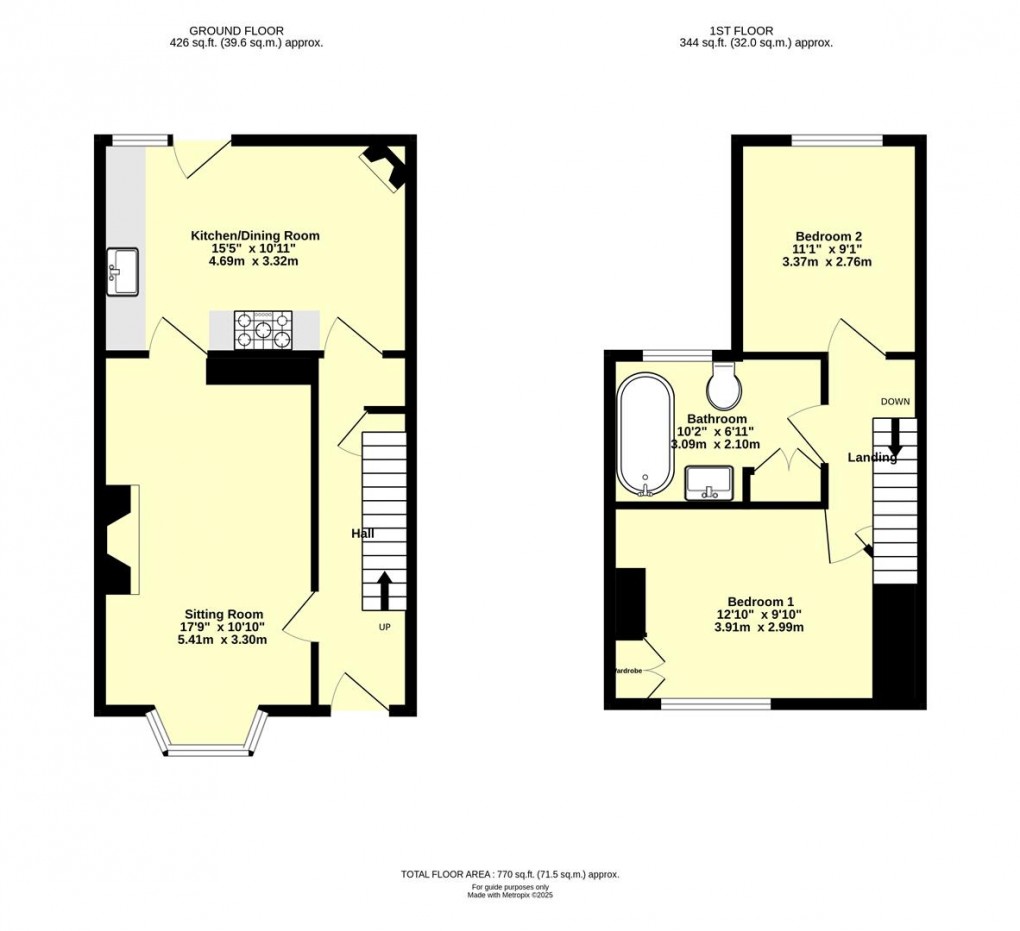 Floorplan for West End Road, Bradninch, Exeter