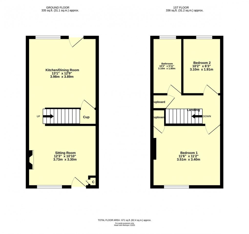 Floorplan for New Street, Cullompton