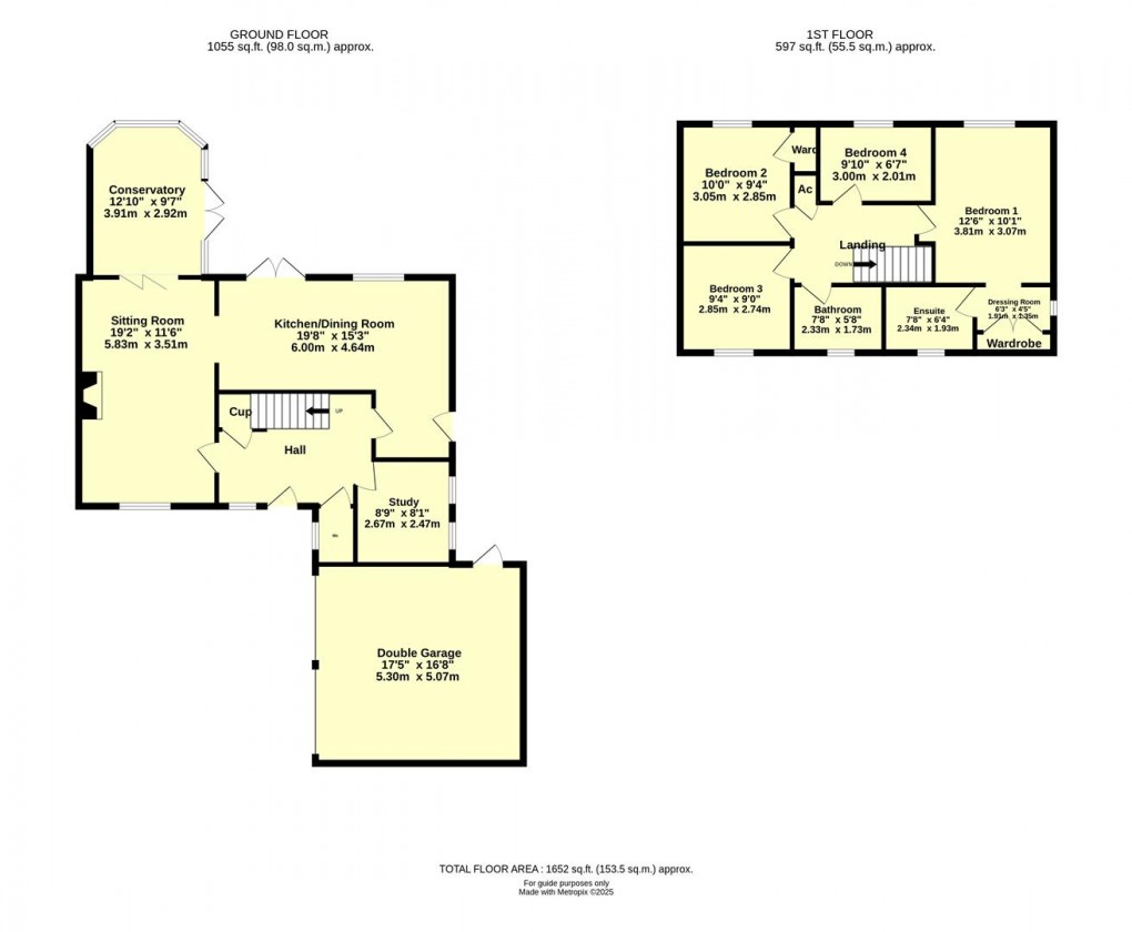Floorplan for Harebell Drive, Willand, Cullompton