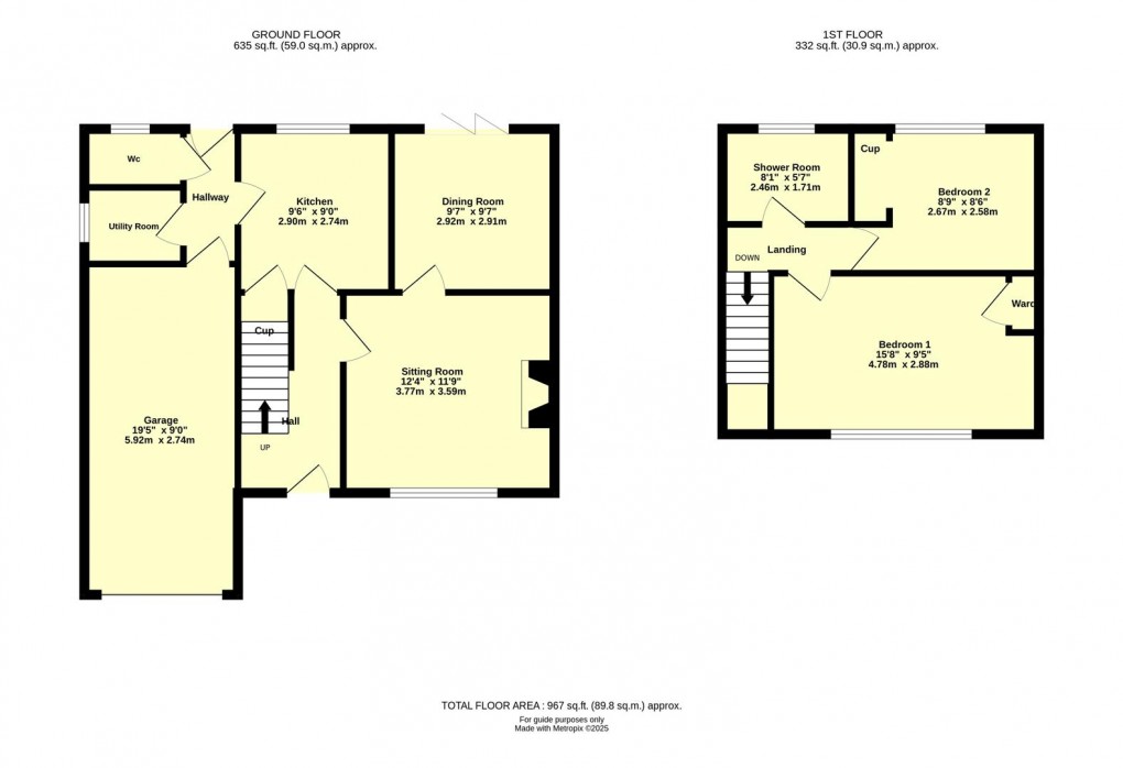 Floorplan for Court Drive, Cullompton