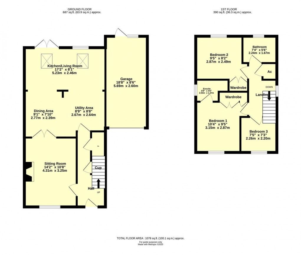 Floorplan for Blenheim Drive, Willand, Cullompton