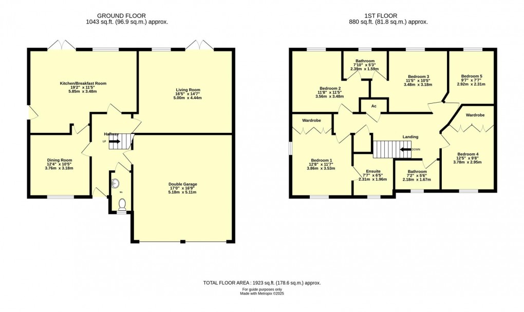 Floorplan for Windsor Close, Cullompton
