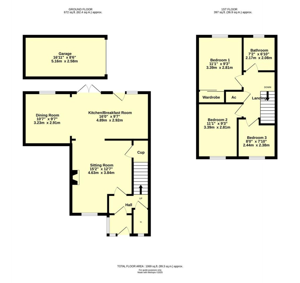 Floorplan for Sandersfield, Plymtree, Cullompton
