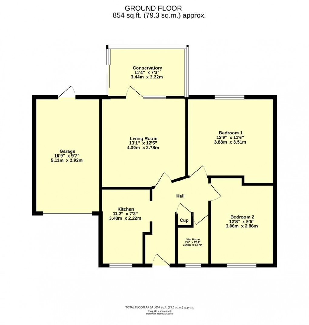 Floorplan for Tanners Close, Cullompton