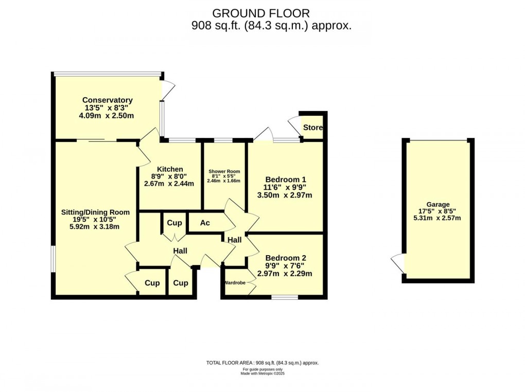 Floorplan for Townlands, Willand, Cullompton