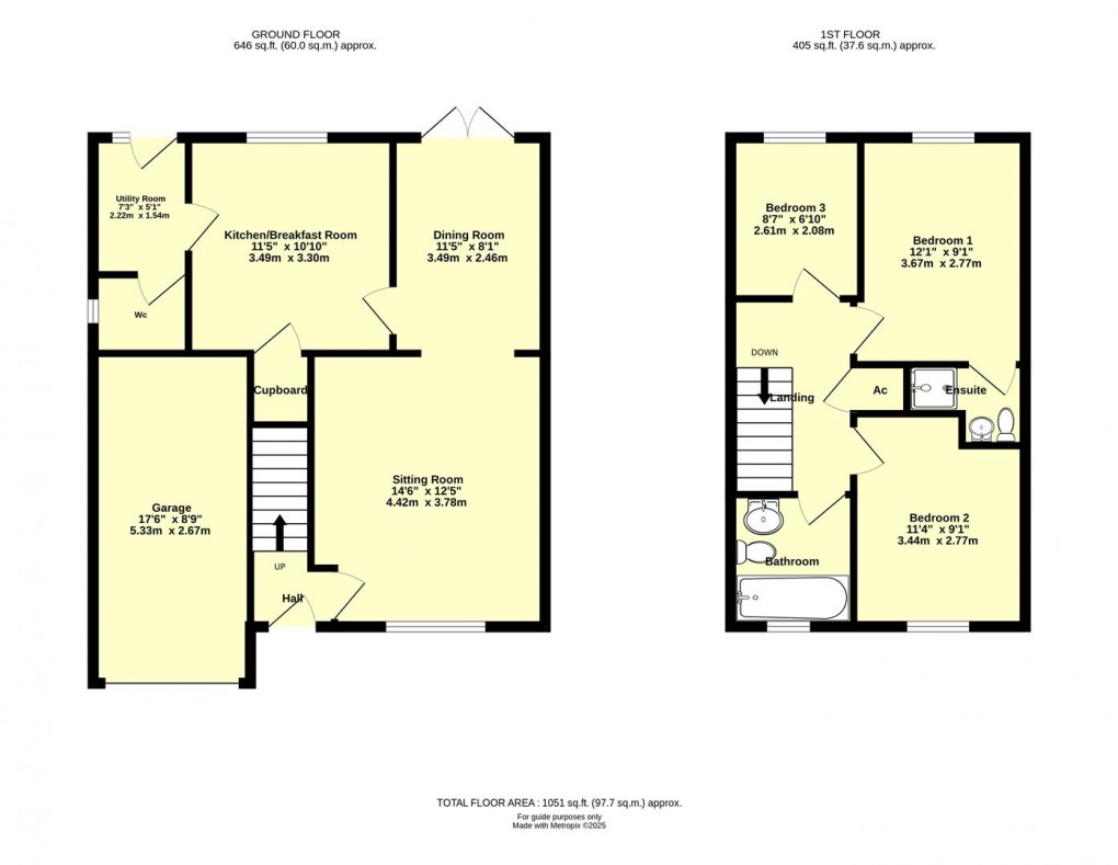 Floorplan for Norman Drive, Cullompton