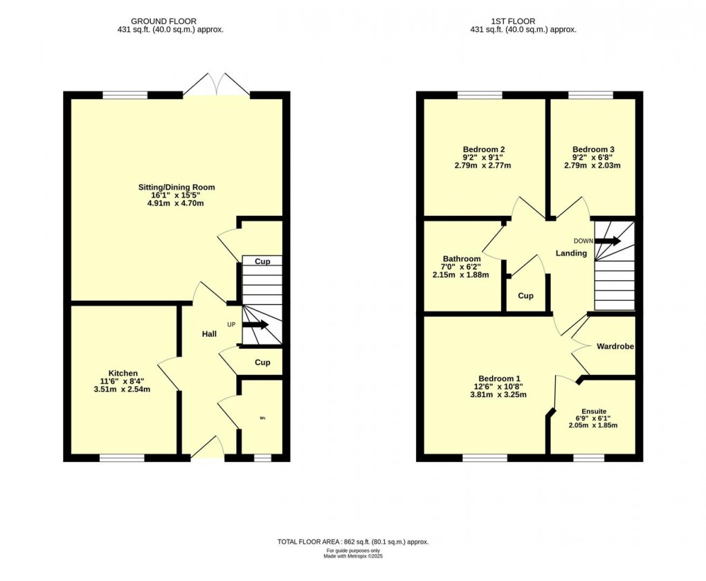 Floorplan for The Gables, Willand, Cullompton