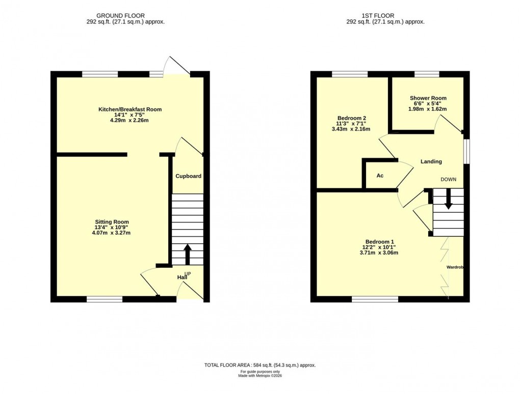 Floorplan for Sycamore Close, Willand, Cullompton