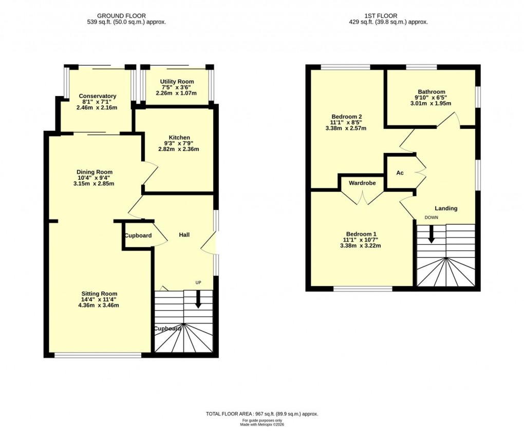 Floorplan for Townlands, Willand, Cullompton