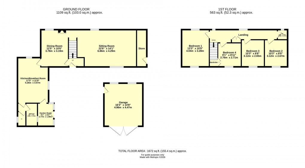 Floorplan for Church Street, Cullompton
