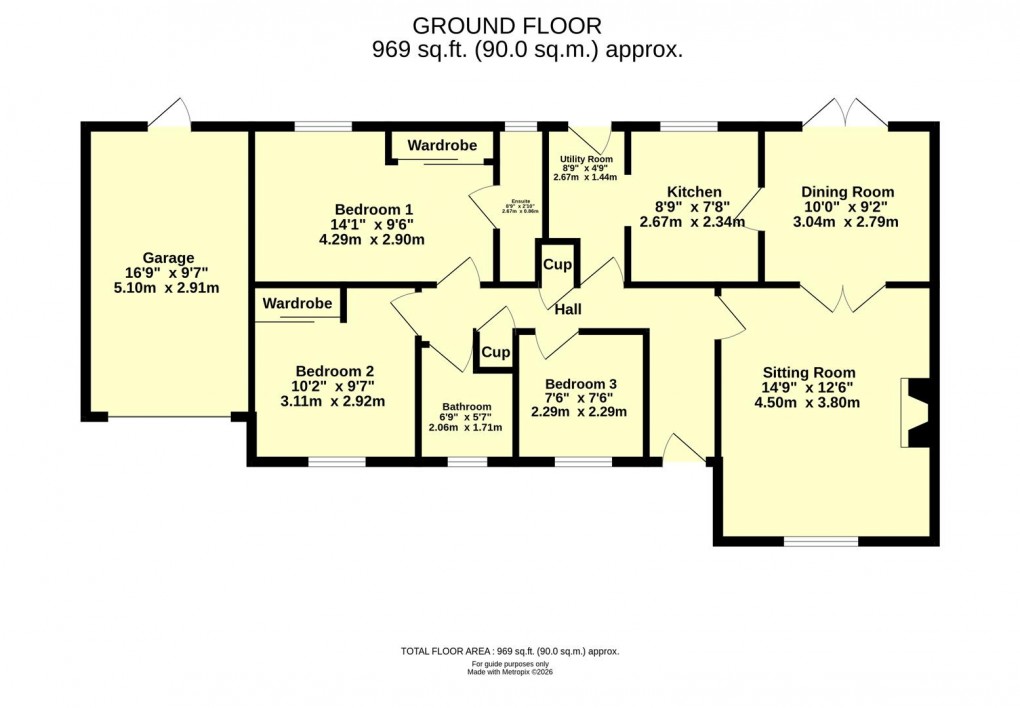 Floorplan for Spindlebury, Cullompton