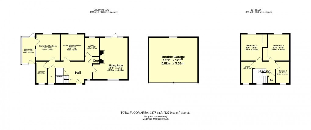 Floorplan for 8 Lear Park,Plymtree,Cullompton,Devon,