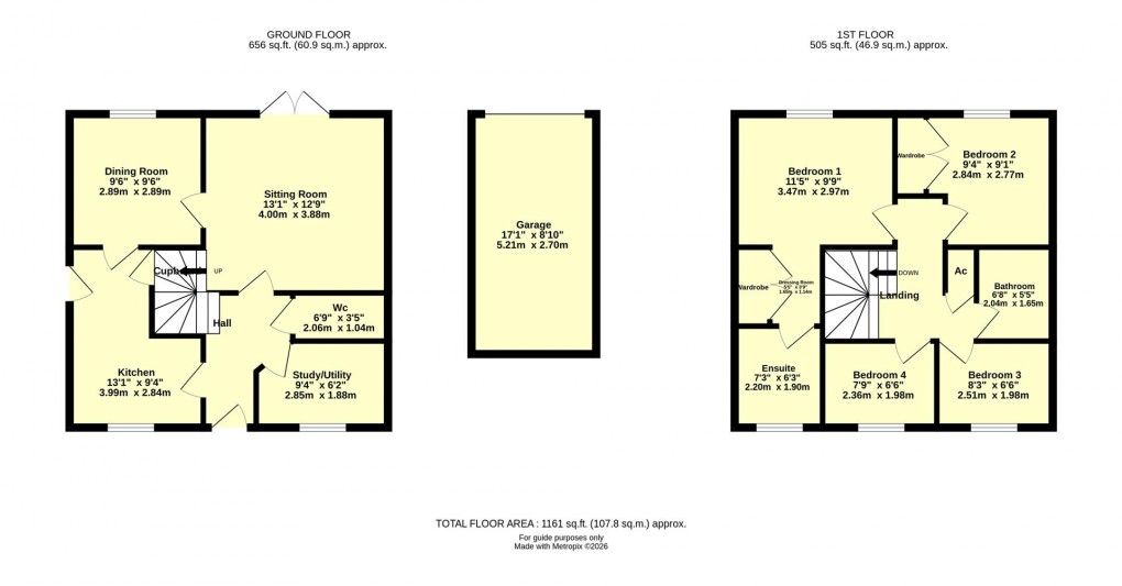 Floorplan for Willand Moor Road, Willand, Cullompton