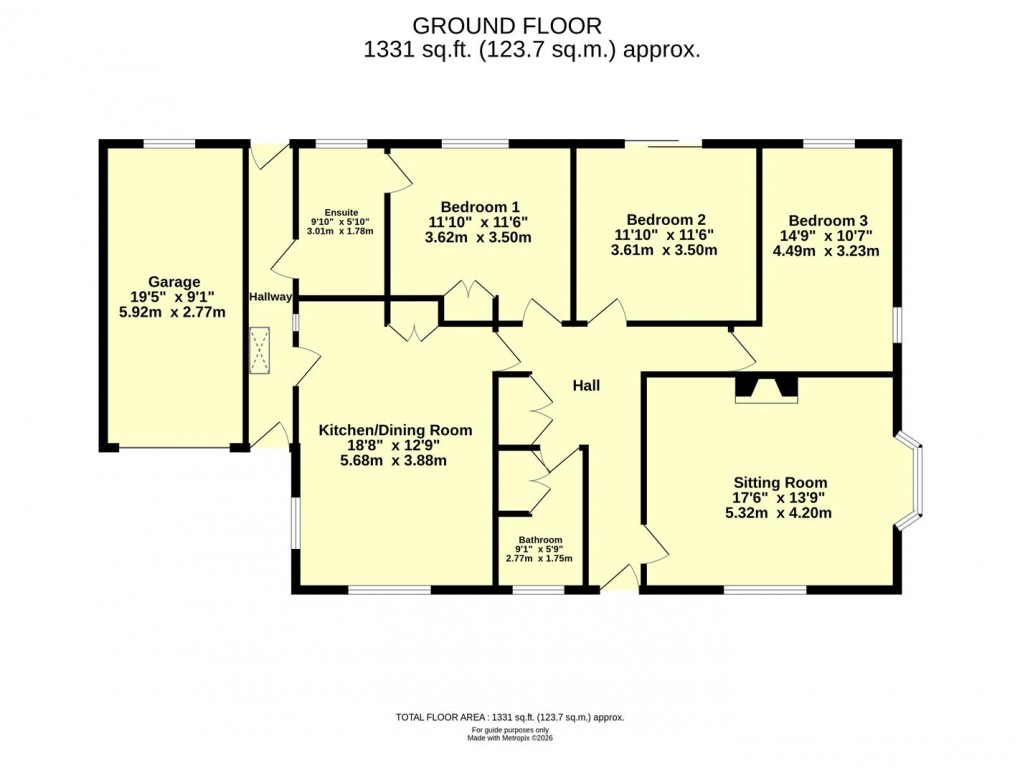 Floorplan for Smithincott, Cullompton