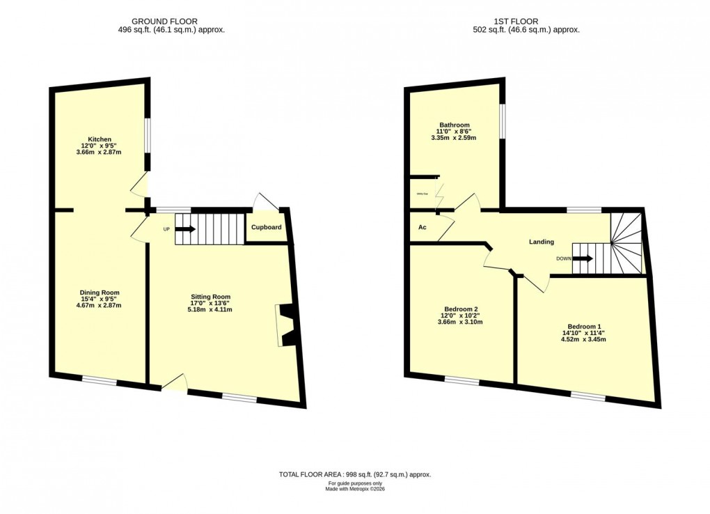 Floorplan for Crow Green, Cullompton