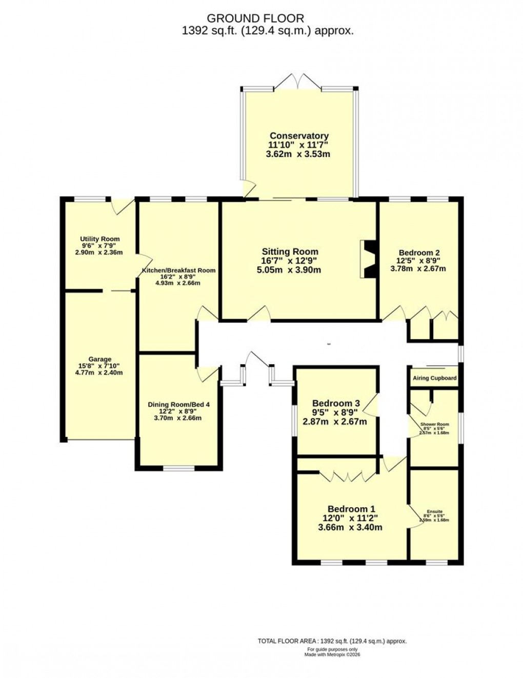 Floorplan for Eastfield Orchard, Uffculme, Cullompton
