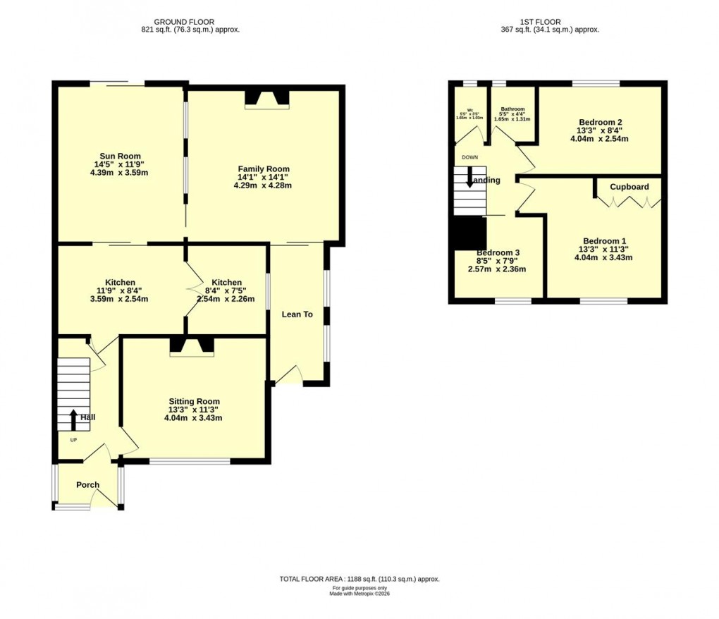 Floorplan for Haymans Close, Cullompton