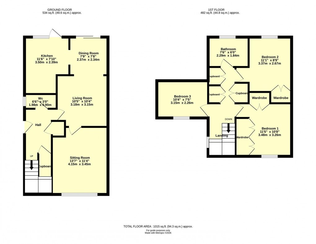 Floorplan for Townlands, Willand, Cullompton
