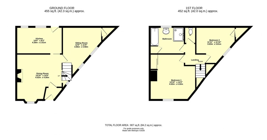 Floorplan for Coldharbour, Uffculme, Cullompton